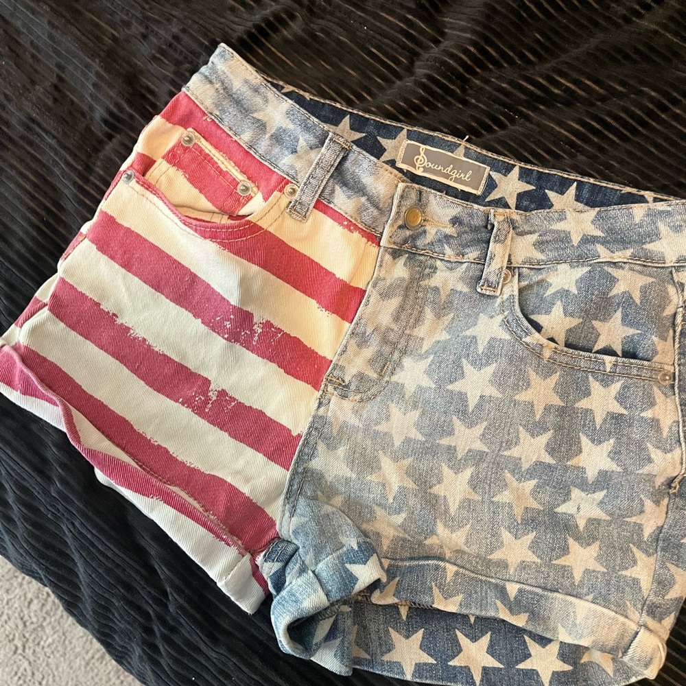 Patriotic Denim Shorts